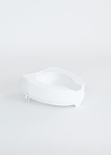 e-wiwa Rialzo WC, H10 cm, con sistema di fissaggio laterale, leggero, sanificabile, portata 200 Kg