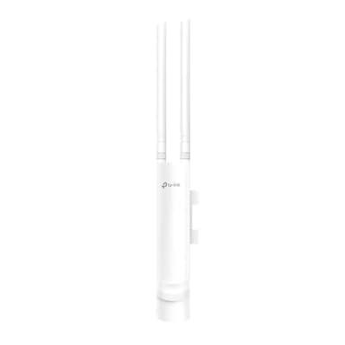 TP-Link EAP110-Outdoor V3 | Punto di accesso esterno wireless Omada N300 | Copertura WiFi fino a 200 metri | PoE passivo con iniettore | SDN integrato | Accesso cloud e Omada App | Bianco
