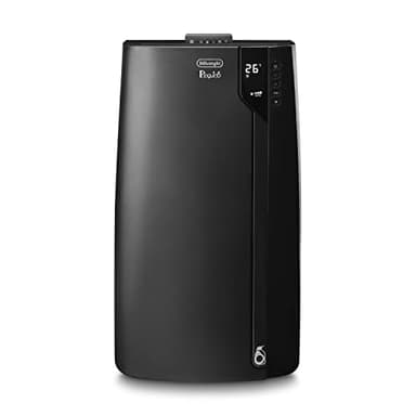 De'Longhi Pinguino PAC EX130 Climatizzatore Portatile Silenzioso con funzione Real Feel, 13.000 Btu/h, Timer 24H, Display LED, Classe A, 3 Velocità, Telecomando, per Ambienti fino a 120m3, Nero