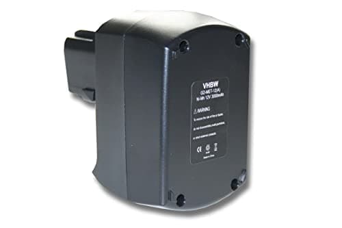vhbw 1x batteria compatibile con Metabo BZ 12 SP, SSP 12, BSZ 12 Impuls, BSZ 12 Premium, BS 12 SP, BSZ 12 utensile elettrico (3000 mAh, NiMH, 12 V)