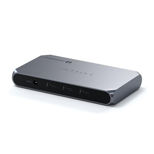SATECHI Thunderbolt 4 Hub Slim Pro, ricarica USB C 96 W, singolo display 8K o doppio 4K, 4 porte Thunderbolt 4, USB 3.2 Gen2 – per MacBook Pro/Air M1 M2 M3, Dell, HP, Surface