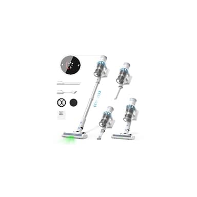 Vozascly Aspirapolvere Senza Fili, 45KPA/550W/60Min Scopa Elettrica Senza Fili con Display Intelligente e Anti-Avvolgimento, Luce LED Verde, Aspirapolvere potente per Pavimenti/Tappeti/Peli Animali