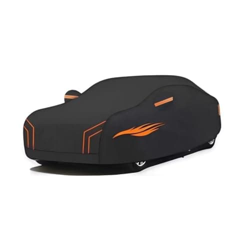 Telo Copriauto per Alfa Romeo Giulietta 2010-2024，Protezione resistente ai graffi impermeabile Copriauto con Protezione UV(Black Orange)