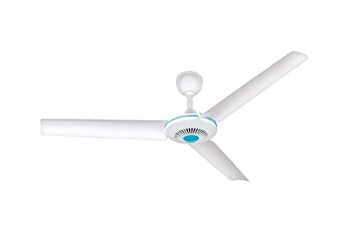 Ventilatore per la casa, lampada da soffitto a pale, colore bianco, a 3 ali, 20 W, 90 cm