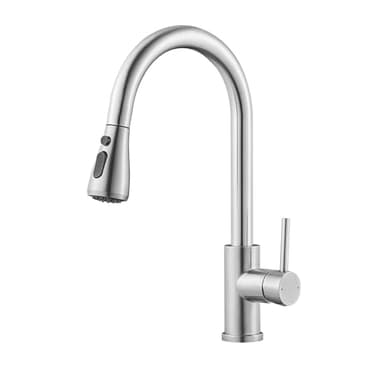 CECIPA Rubinetto Lavello Cucina con Doccetta Estraibile, Miscelatore Cucina con con Rotazione 360, 3 Modalità Acqua, Rubinetto Cucina Acciaio Inox, Risparmio Idrico, Spazzolata