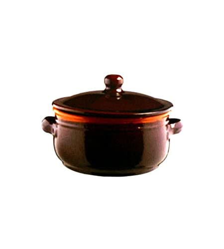 Colì Maioliche e Terrecotte dal 1650 Brunella Tegame con Coperchio, Terracotta, Marrone, 24x12