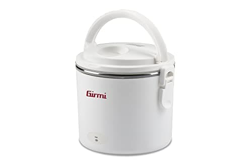 Girmi SC01 Scaldavivande Elettrico "Vivandiere", Ciotola in Acciaio INOX, 0.7 Litri, 40 W, Bianco