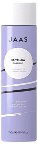 JAAS Professional Shampoo Antigiallo, per capelli bianchi, decolorati, biondi o grigi. Idrata in profondità, contrasta e neutralizza riflessi oro indesiderati. 250ml