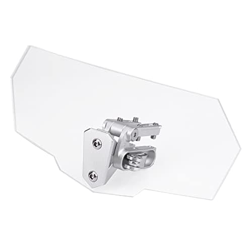 Deflettore Moto Universale Regolabile, Parabrezza Aggiuntivo Moto Deflettore Parabrezza Moto, Deflettore per Moto con Superficie Anodizzata Adatto per la Maggior Parte delle Moto