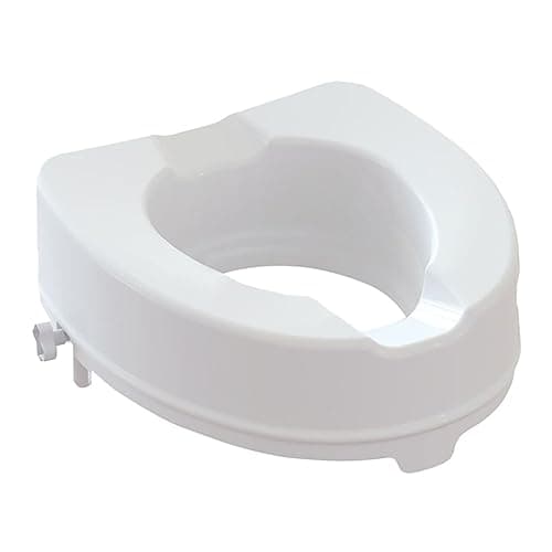CURA FARMA Cura Active - Rialzo WC per Anziani e Disabili di 14H cm, Sollevatore Universale con Manopole di Blocco - Alzawater per Anziani, Protesi Anca e Mobilità Ridotta, Pratico ed Ergonomico