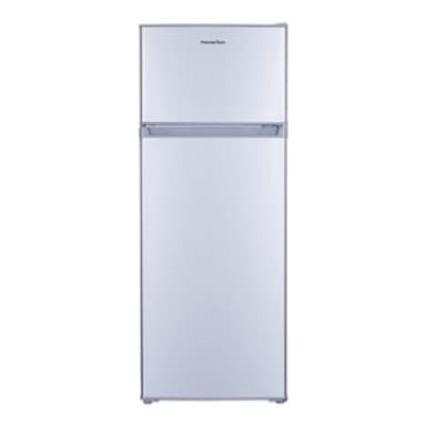 PremierTech Frigorifero, Con Congelatore, Doppia Porta, 206 litri, Classe E, Libera Installazione, Porte Reversibili, Grigio, PT206FS