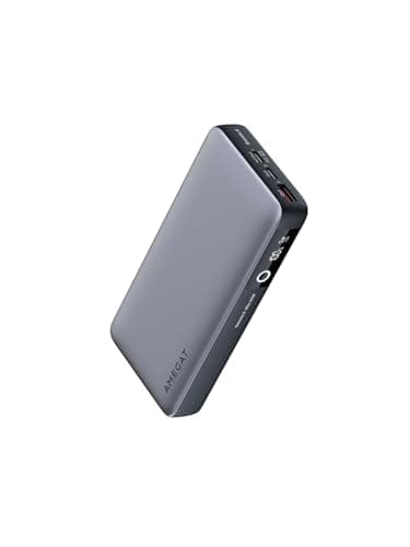 AMEGAT Power Bank 65W, 20000mAh Powerbank PD3.0 Ricarica Rapida USB C Input & Output Caricatore Portatile con 3 Ports Pacco Batteria, per Laptop, Tablet, Smartphone, Auricolari e Altro