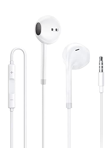 Cuffie con cavo auricolari sportivi in ear stereo con microfono per iPhone, iPod, iPad, MP3, Huawei, Samsung, compatibili con tutte le cuffie con jack da 3,5 mm