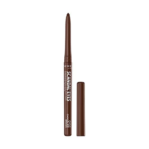 Rimmel London ScandalEyes Exaggerate Eye Definer, Matita Occhi Automatica Waterproof a Lunga Durata dal Colore Intenso e Tratto Ultra Preciso, 002 Chocolate Brown - 210 g