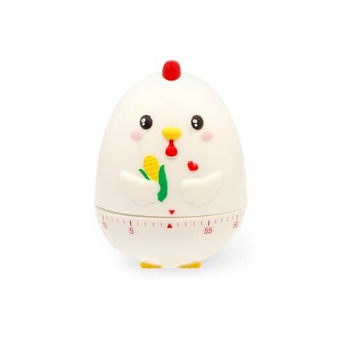 Legami - Timer da Cucina, Tema Hen, Regolabile Manualmente, 60 Minuti, Senza Batteria, Diametro 6 cm, Altezza 8 cm