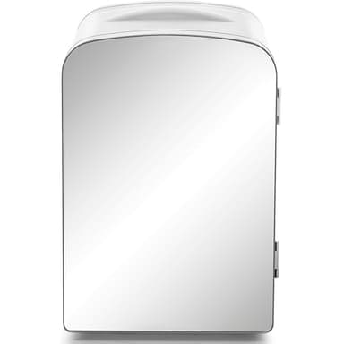 Chefman Frigorifero Personale Portatile a Specchio 4 Litri, per Cura della Pelle, Conservazione del Trucco, Bellezza, Sieri e Maschere, per Scrivania o Viaggio, per Raffreddare e Riscaldare, Bianco