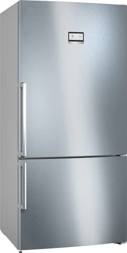 Bosch KGN86AIDR Serie 6, Frigorifero combinato da libera installazione, NoFrost, VitaFresh XXL, Tecnologia Inverter Intelligente, PerfectFit, Acciaio, XXL, 186x86 cm