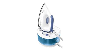 Braun CareStyle Compact IS 2143 BL - Ferro da stiro a vapore con piastra FreeGlide 3D, vapore verticale, 2400 Watt, pressione 6 bar, colpo di vapore 400 g/min, serbatoio acqua grande da 1,5 l, colore: