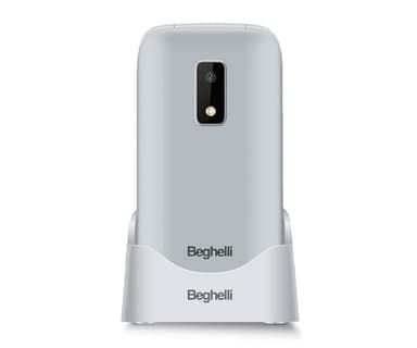 Beghelli - Telefono Anziani Salvalavita SLV30 Plus, Conchiglia gsm con Tasto SOS e Chiamata Rapida, Cellulare con Grandi Tasti, Volume Alto, Display 2.8", Torcia, Radio, Fotocamera - Colore: Grigio