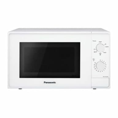Panasonic NN-K10JWMEPG Forno a Microonde Combinato con Grill e Piatto Rotante in Vetro, 20L, 800W, Impostazione Scongelamento, 5 Livelli di Potenza, Timer, Bianco
