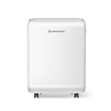 Ariston DEOS 12 - Deumidificatore Casa Muffa Portatile 12L/24h Piccolo e Silenzioso Assorbi Umidità, Deumidificatore Bagno e Ambienti Fino 35mq 36x25,3x44, Funzione Asciugatura e Consumo Massimo 250w