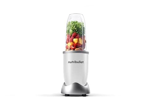 nutribullet Pro 900, Frullatore Elettrico, Tritatutto, Frullatore Smoothie, Frullatore Tritatutto Multifunzione, Potenza 900W, Bicchiere da 700ml, Bianco, NB904W