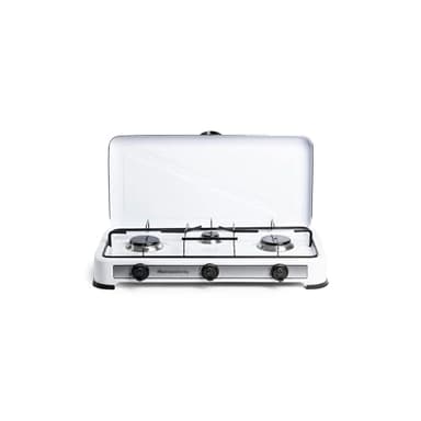 Melchioni Family Minerva 3 | Fornello a Gas 3 Fuochi - Struttura in Acciaio Smaltato, Griglia e Fuochi Removibili, Regolazione Fiamma, Potenza 2.9Kw