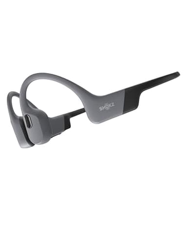 SHOKZ Cuffie sport a conduzione ossea OpenSwim Pro, auricolari wireless Open-Ear impermeabili IP68 con Bluetooth 5.4, 32 GB storage MP3, micr. con canc. rumore, 9 ore ripr. per corsa e nuoto, Grigio