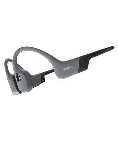 SHOKZ Cuffie sport a conduzione ossea OpenSwim Pro, auricolari wireless Open-Ear impermeabili IP68 con Bluetooth 5.4, 32 GB storage MP3, micr. con canc. rumore, 9 ore ripr. per corsa e nuoto, Grigio