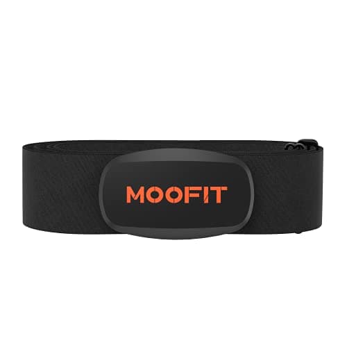 moofit HR6 Cardiofrequenzimetro Fascia Toracica, Sensore HR Impermeabile IP67, Bluetooth/ANT+, Dati HR in Tempo Reale e Dinamica del Movimento Durante l'esercizio, Compatibile con APP iOS/Android