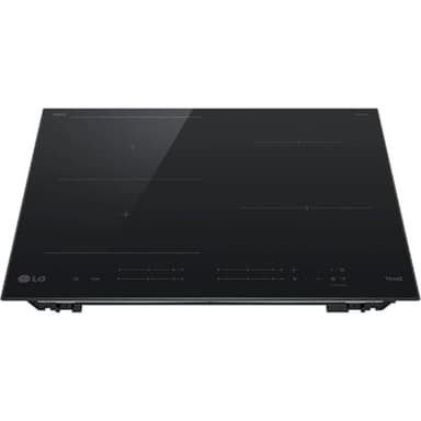 LG CBIZ2435B Piano Cottura Induzione 60cm, Potenza da 2,5 a 7,4kW, 4 Zone Totali, 1 Zona Flex, 15 Livelli di Potenza + Boost, Controlli Touch Slide Indipendenti, Wi-Fi, Vetro Ceramico SCHOTT, Nero
