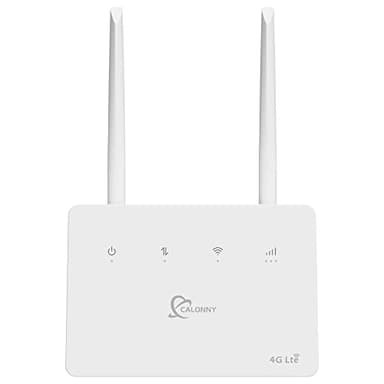 Calonny Router 4G LTE WiFi con SIM cat4 300mbps Wreless Modem,Porta LAN/WAN,Senza configurazione,Antenne,Alternativa per ADSL,non navigare modifica APN Applica A negozio/casa/camper