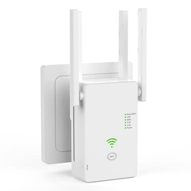 Ripetitore WiFi Potente per Casa 1200Mbps Amplificatore WiFi, 2025 Più Recente Extender 5GHz e 2.4GHz Dual Band, Configurazione Facile, Spina UE