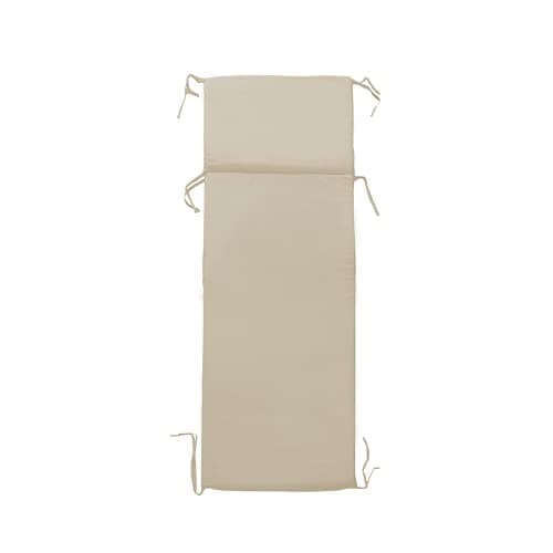 PARAMAISON Cuscino Lettino Prendisole per Esterno Relax 190, da Esterni, Universale, con Laccetti, Imbottito 3cm, 60x190 cm