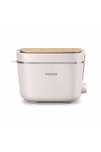 Philips Conscious Collection - Tostapane biologico, 100% plastica riciclata, 8 livelli di abbronzatura, crema (HD2640/10)