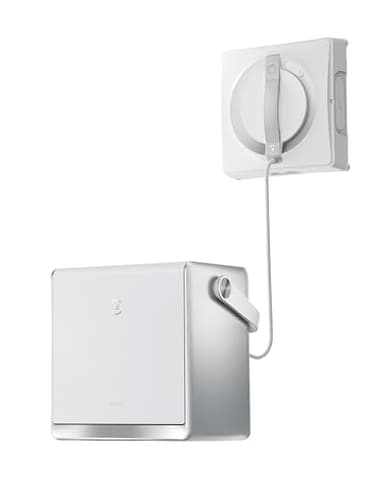 ECOVACS W2 OMNI Robot Lavavetri con Stazione Multifunzione, Robot Vetri con Rilevamento Intelligente dei Bordi, 12 Livelli di Sicurezza, Tecnologia di Spruzzo in 3 Direzioni