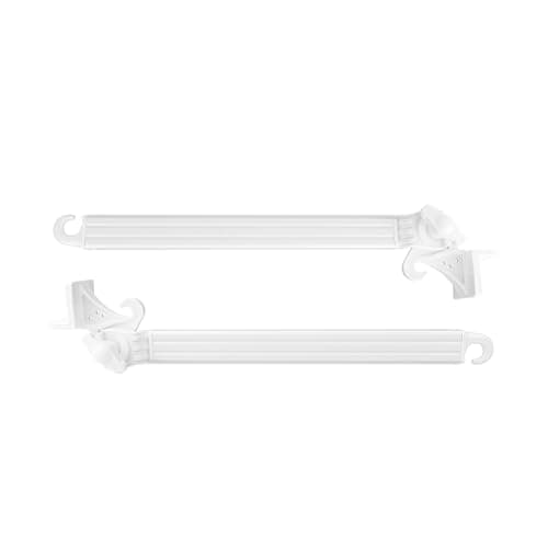 T-TENDA - Coppia di Braccetti Universale per Tende da Sole a Caduta in PVC da Esterno, Inclinazione Facilmente Regolabile, Prodotto Made in Italy, Lunghezza Standard da 50cm, Colore Bianco