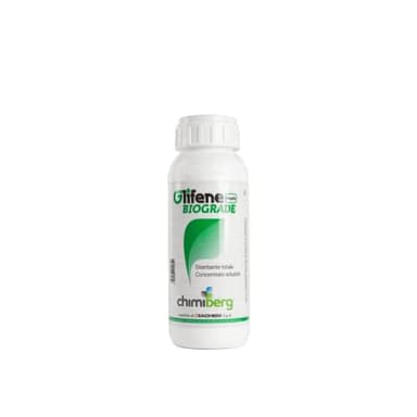 CHIMIBERG Glifene Biograde PFnPE Diserbante Totale A Base di Glifosate, Erbicida Post-Emergenza Erbacce Non selettivo, flacone da 500ml Senza patentino