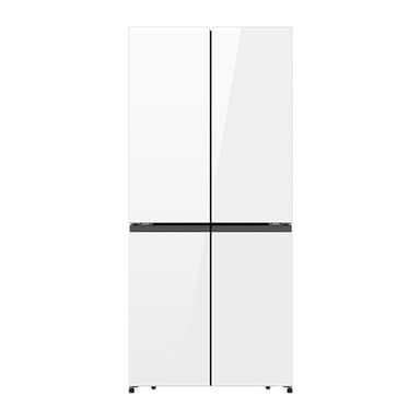 Hisense RQ5P470SETE, Frigorifero Americano Quattro Porte, Classe E, Finitura bianca in vetro, Total No Frost, WiFi, Metal cooling, Zona convertibile, Dispenser Acqua, Motore Inverter