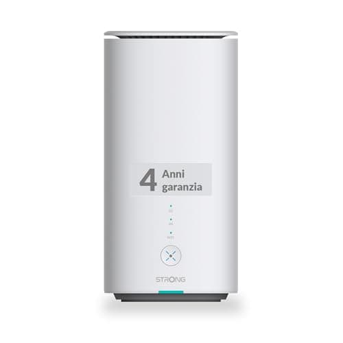 STRONG - Router Wifi 6 5G AX3000 - Fino a 3,2 Gbps - 2 porte RJ45 da 1 Gbps + 2,5 Gbps - Funziona con Nano-Sim di tutti gli operatori - Condivisione della rete dati 5GROUTERAX3000