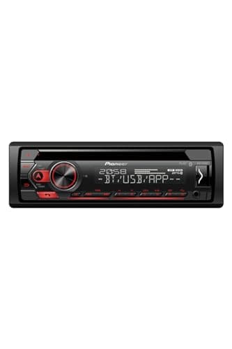 Pioneer Deh-S320Bt, Autoradio 1DIN, Sintonizzatore CD con RDS, Bluetooth, MP3, Ingresso USB e AUX, Sistema Vivavoce, App Smart Sync, Equalizzatore a 13 Bande