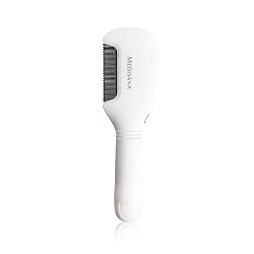 Medisana Lc 870 Pettine Elettrico per Pidocchi, Pettine per Lendini con Luce Led, per Tutta la Famiglia, Pettine Efficace Contro I Pidocchi e Le Lendini, con Pratica Spazzola
