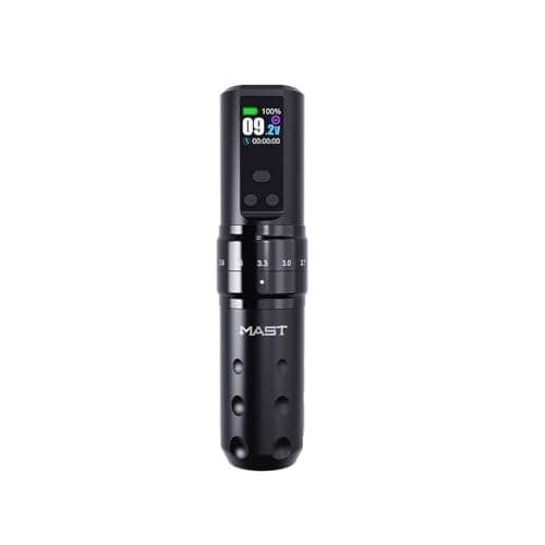 Mast Fold2 Pro Penna Macchina per Tatuaggi Senza Fili Rotativa Tattoo Gun 7 Stroke Length Batteria 2000mAh Motore Potente Schermo Display Intelligente per Artisti Professionisti