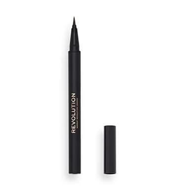 Makeup Revolution, Colpo di capelli, Penna per sopracciglia, Marrone medio, 0,5ml