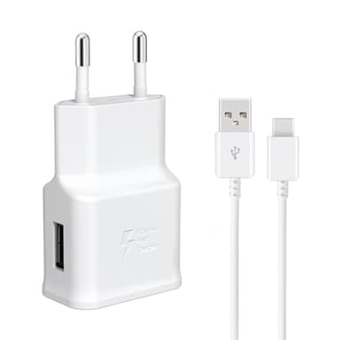 Caricabatterie rapido Caricatore per Telefono Samsung Galaxy A13 A14 A15 A30 A33 A40 A51 A53 A54 A55 S8 S9 S10 S20 S22 S23 Quick Charge, Adattatore Spina USB con Cavo di Ricarica Tipo C