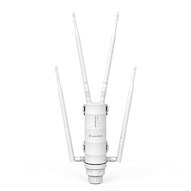 WAVLINK AC1200 Punto di accesso wireless a lungo raggio per esterni, resistente alle intemperie, doppia banda 2,4 + 5 G 1200 Mbps Wi-Fi AP/ripetitore Wi-Fi/Easymesh 3 in 1 con porta Gigabit PoE