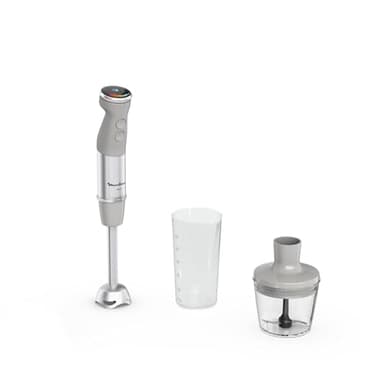 Moulinex Quickchef+, Frullatore a Immersione, Tecnologia con Lame Powelix, 1000 W, Modalità Silenziosa, 20 Velocità, Modalità Turbo, DD672B