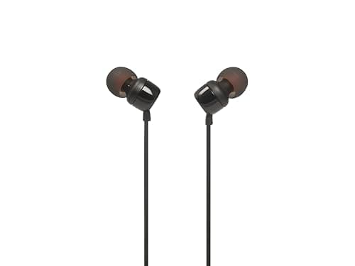 JBL T110 Intra-Auricolari con Comando e Microfono Universale, Nero, Model T110