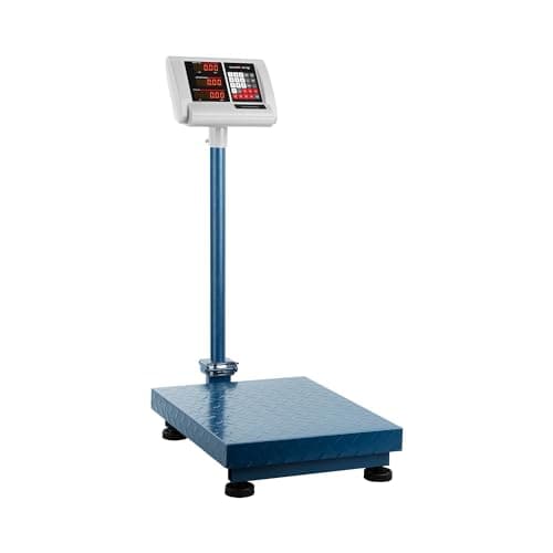 Steinberg Systems Bilancia a piattaforma Pesapacchi Professionale SBS-PF-150/10B (230 V, 4 V, 10 ore, 150 kg, 10 g, Acciaio Inox, Kg, EUR, USD)