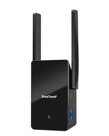 BrosTrend WiFi 6 AX1500 Ripetitore WiFi Potente per Casa, Dual Band WiFi Extender, Amplificatore Segnale WiFi Range, Repeater WiFi con 1 Porta Gigabit Ethernet Compatibile con Tutti i Box Internet.